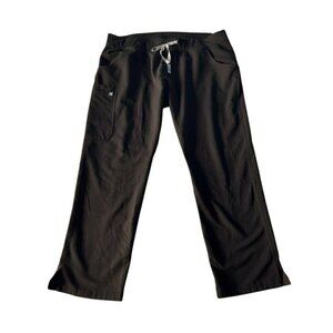 Figs Women's Sz XXL Kade Black Cargo Scrub Pants Technical Collection T21004